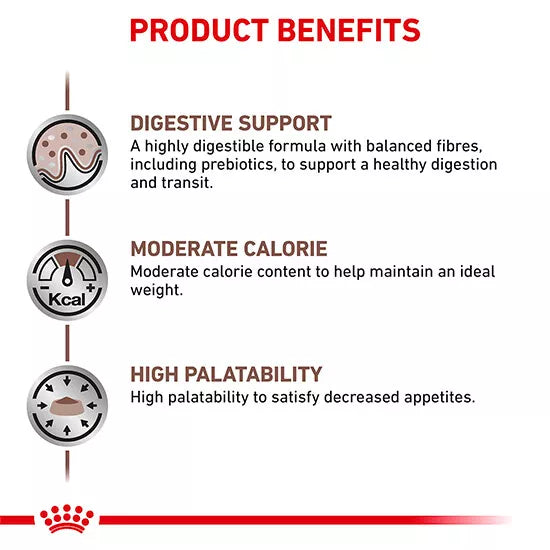 Royal Canin Cat Food: Moderate Calorie Gastrointestinal VHN 48 x 85g Sachets